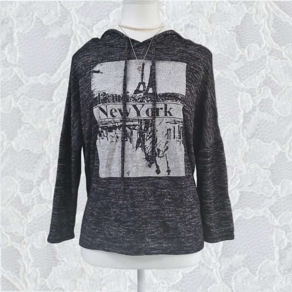 Rebel sugar grey hooded sweatshirt M